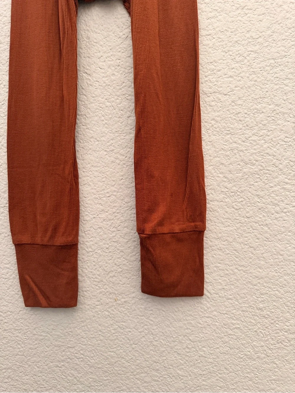 Kids Thermal Pajama Set in Cognac- Cozy Long Sleeve Top & Pants